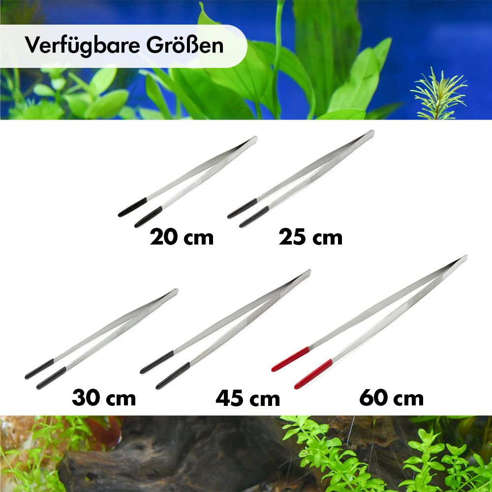 Edelstahl Futterpinzetten - Gerade - mit Gummierung